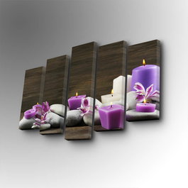 Wallity Cuadro Decorativo en Lienzo 5 Piezas 5PUC-113 Multicolor